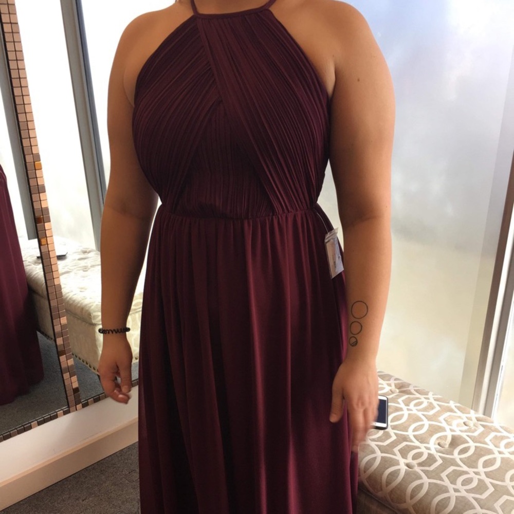 Levkoff Burgundy Bridesmaid dress size 6